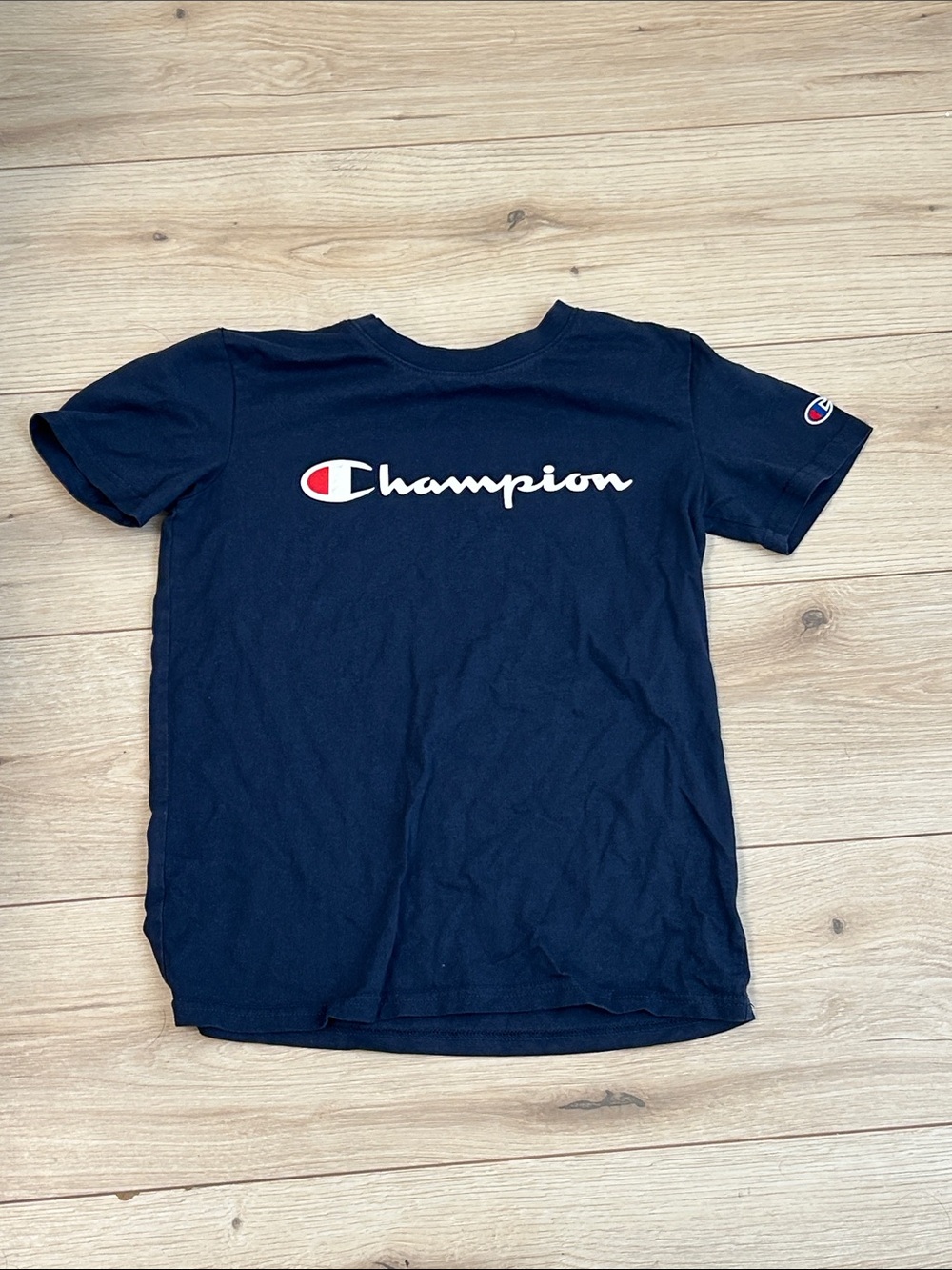 Champion Navy Short Sleeve Logo Tee